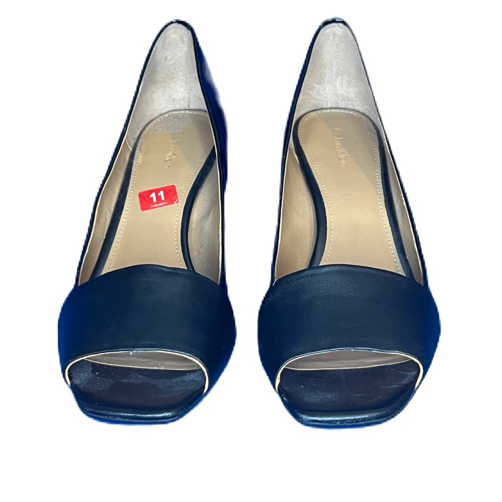 Calvin Klein Black Peep Toe Heel Size 11